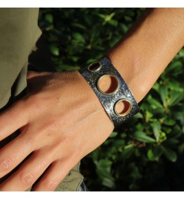 jonc argent massif femme