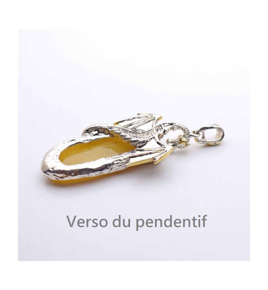 pendentif dragon argent