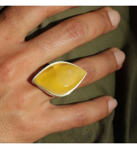 bague ambre ajustable