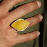 bague ambre ajustable