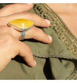 bague ambre argent 925