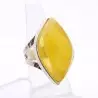 bague ambre jaune