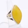bague ambre jaune argent