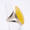 bague pierre ambre jaune