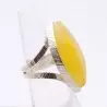 bague pierre ambre jaune