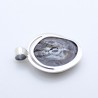 pendentif calcédoine bleue