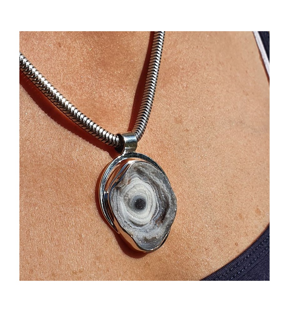 calcédoine bleue bijoux