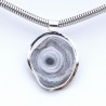pendentif argent calcédoine