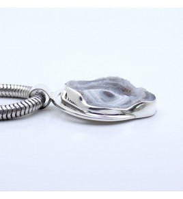 pendentif argent avec pierre brute