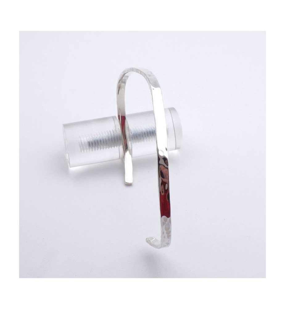 bracelet jonc argent martelé