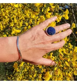 bracelet jonc argent martelé