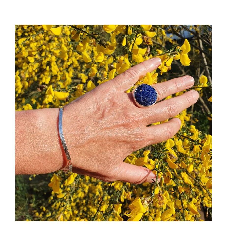 jonc argent massif femme