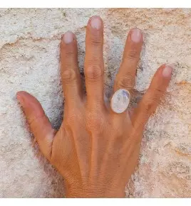 bague pierre de lune argent 925