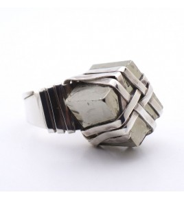 bague pyrite homme