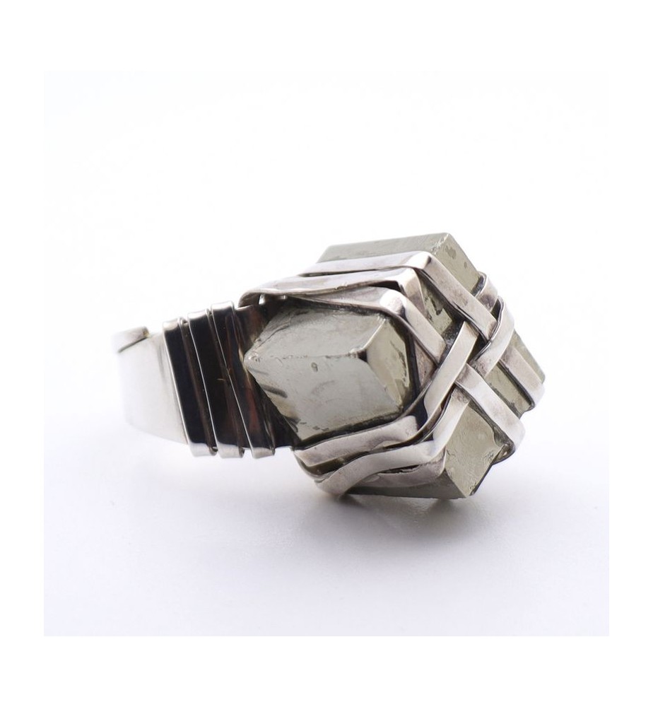 bague pyrite homme