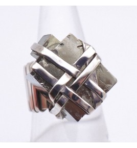 bague pyrite pierre