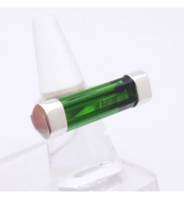 bague argent obsidienne verte
