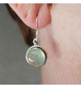 préhnite boucle d'oreille