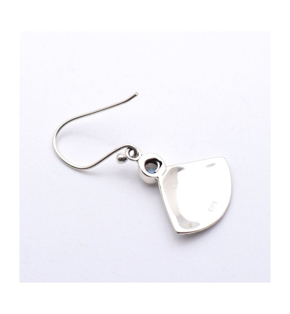 boucles d'oreilles argent labradorite