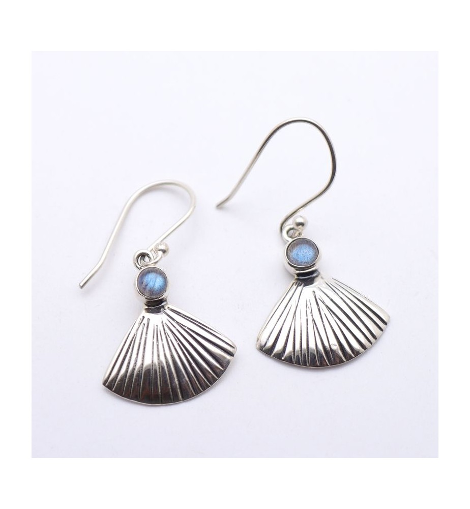 boucles d'oreilles labradorite