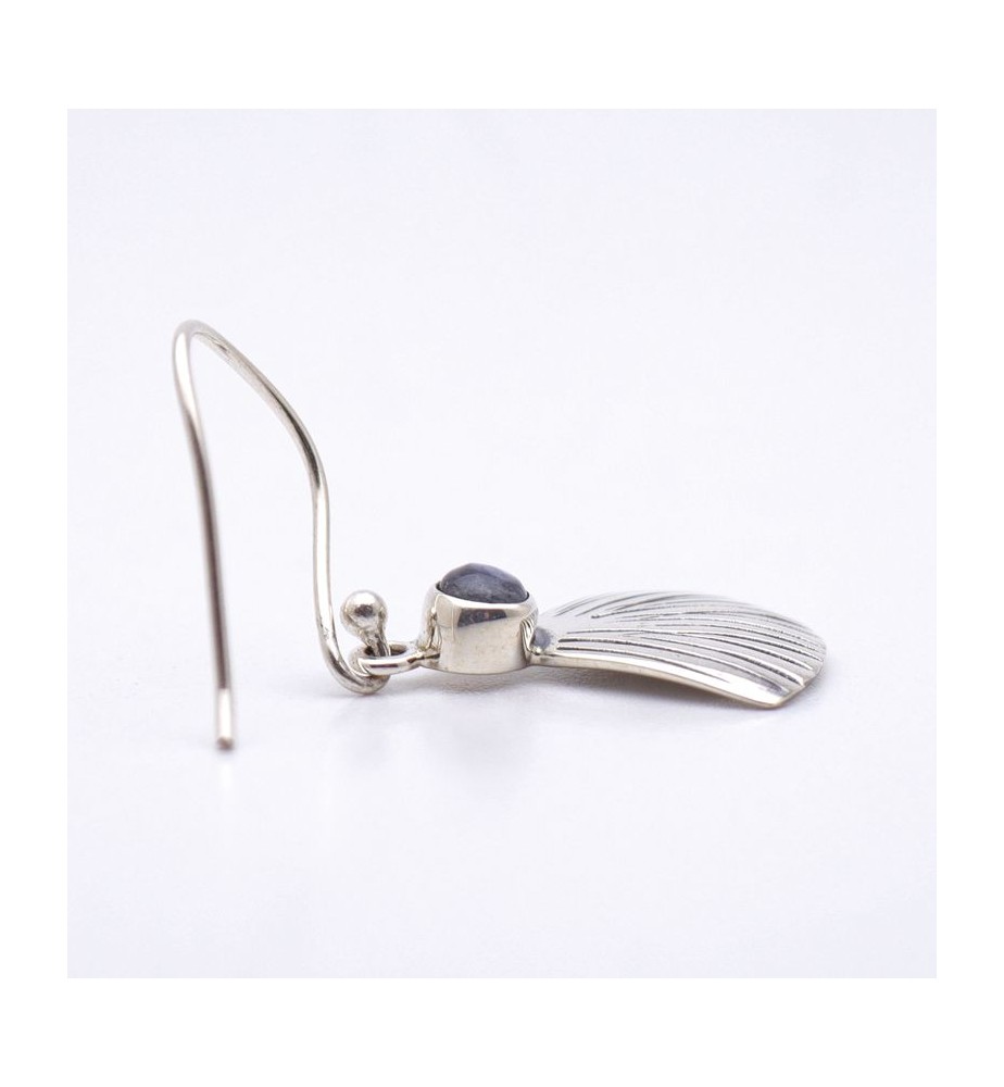 labradorite boucle d'oreille