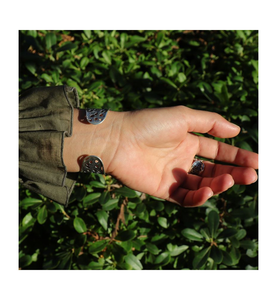 manchette argent vieilli