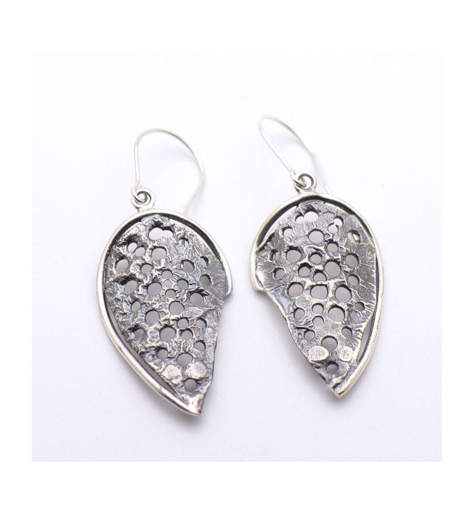 boucles d'oreilles argent pendantes