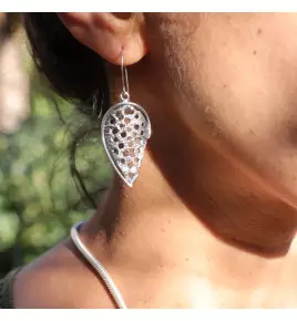 boucles d'oreilles argent pendantes