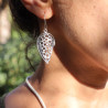 boucle d'oreille argent massif ethnique