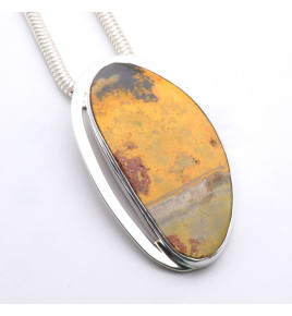 pendentif pierre jaune