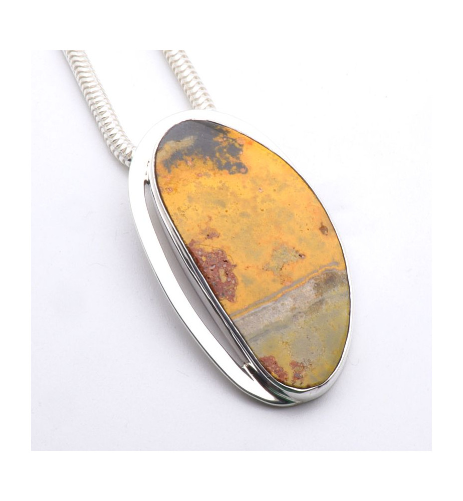 pendentif pierre jaune