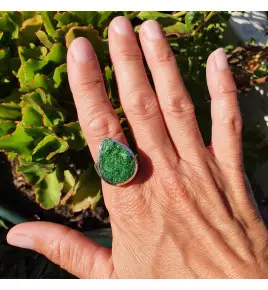 bague uvarovite vert