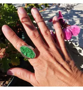 bague pierre naturelle argent