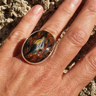 bague pierre semi précieuse multicolore