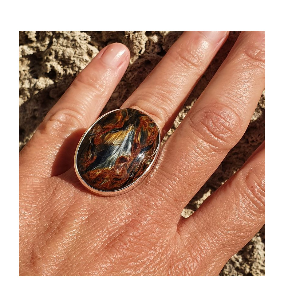 bague pierre semi précieuse multicolore