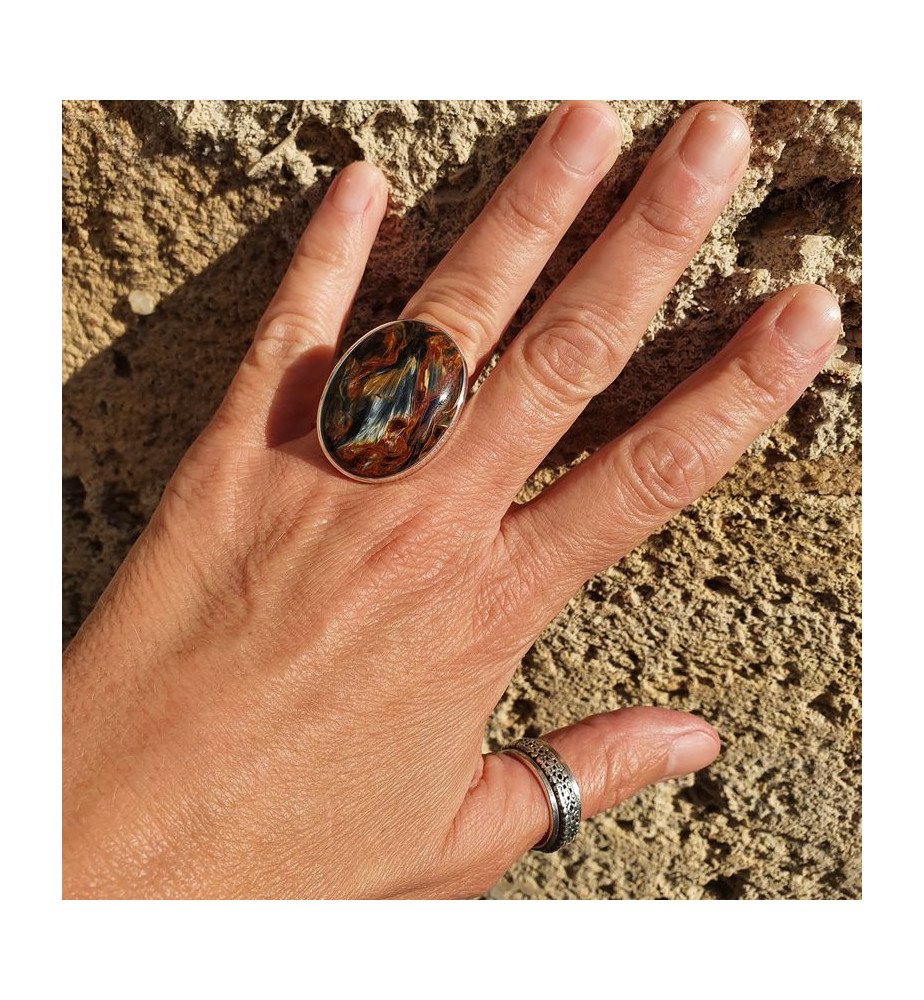 bague femme pierre multicolore