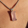 pendentif pierre rose femme