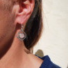 boucles d'oreilles quartz rose