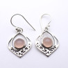 boucles d'oreilles pierre rose