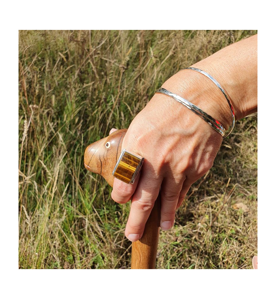 bague oeil de tigre femme