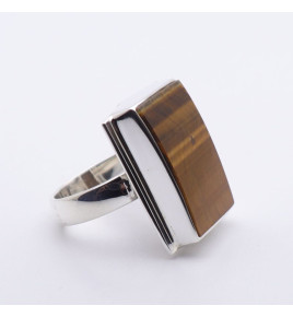 bague oeil de tigre pour homme