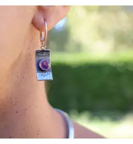 améthyste boucle d'oreille