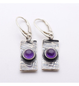améthyste boucle d'oreille