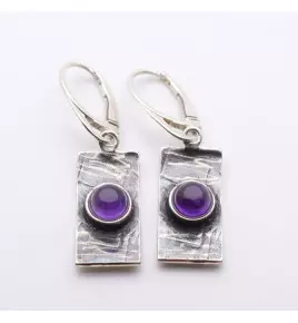 améthyste boucle d'oreille