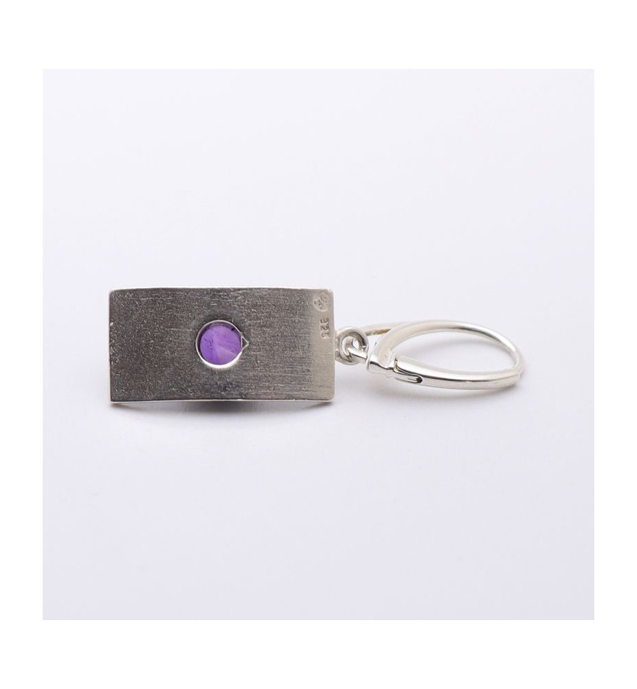 boucles d'oreilles améthyste argent