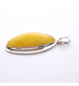 pendentif ambre et argent