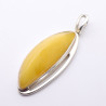 pendentif ambre jaune