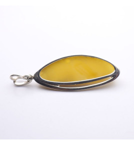pendentif pierre jaune