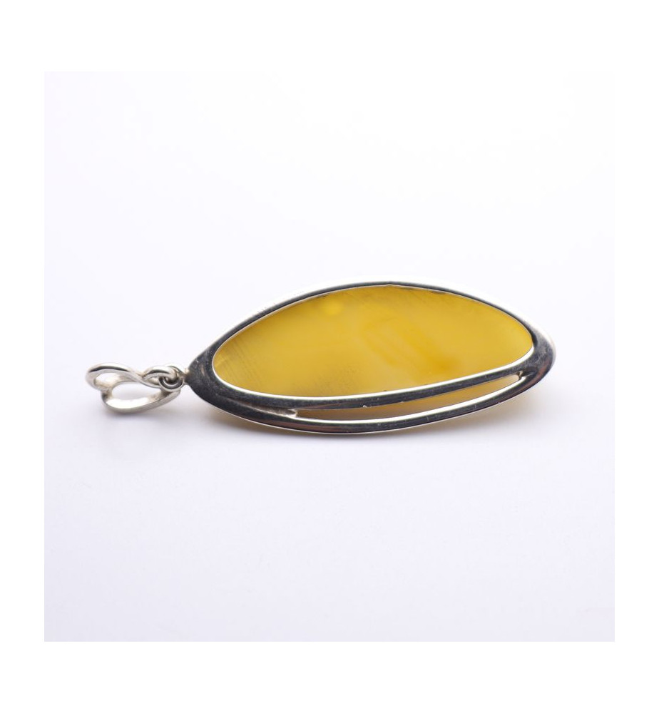 pendentif pierre jaune