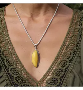 pendentif ambre femme